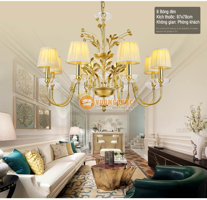 Đèn chùm đồng cao cấp phong cách đồng quê pháp ABR142-3